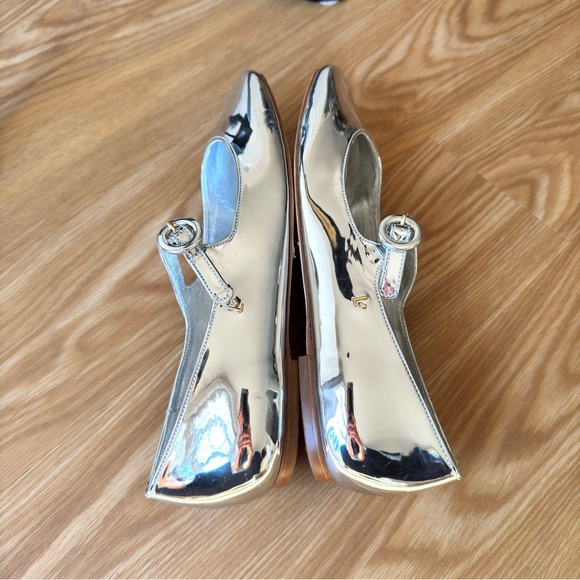 Larroude Blair Ballet Flat In Silver Specchio 8 - Picture 8 of 15